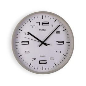 Настенное часы Versa Серый Пластик 30 x 30 x 4 cm