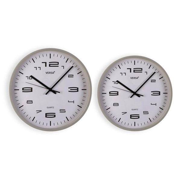 Wall Clock Versa Grey Plastic 30 x 30 x 4 cm