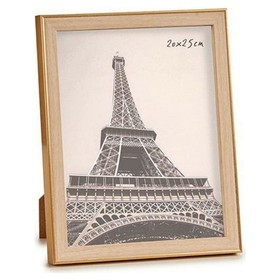 Photo frame Gift Decor Brown Golden Wood Glass polypropylene Plastic