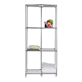 Plaukti Kipit Pelēks Metāls Drāna Plastmasa 35 x 102 x 68 cm