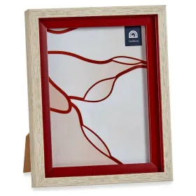 Photo frame Gift Decor 16515 Brown Red Wood Glass Crystal polystyrene Plastic