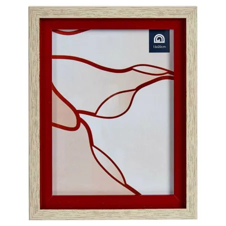 Photo frame Gift Decor 16515 Brown Red Wood Glass Crystal polystyrene Plastic