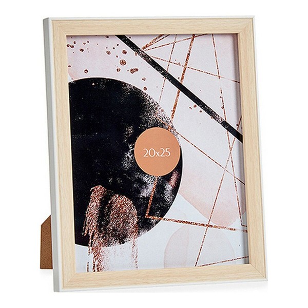 Photo frame Gift Decor White Brown Wood Glass polypropylene Plastic