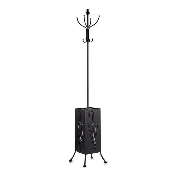 Takkiteline Gift Decor Musta Metalli 34 x 188 x 34 cm Sateenvarjoteline