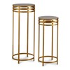 Set of 2 tables Gift Decor Musta Kullattu Metalli Kristalli 42,5 x 105 x 42,5 cm