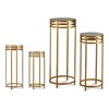 Set of 2 tables Gift Decor Black Golden Metal Crystal 42,5 x 105 x 42,5 cm