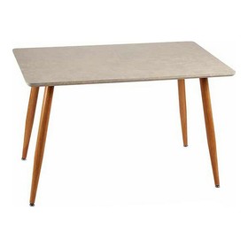 Side table Gift Decor White Brown Wood 70 x 120 x 75 cm Stone