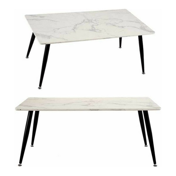 Centrālais galds Gift Decor Balts Melns 60 x 110 x 45 cm Marmors