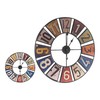 Wall Clock Gift Decor Yellow Blue White Black Red Green Multicolour Orange Pink Metal 60 x 4,5 x 60 cm Retro