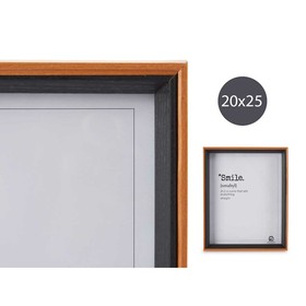 Photo frame Gift Decor Brown Black Crystal MDF Wood