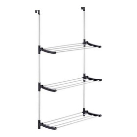 Folding clothes line Kipit Black Silver Metal Plastic 7 x 61,5 x 12,5 cm For hanging