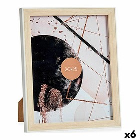Photo frame Gift Decor White Brown Glass polypropylene (6 Units)