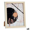 Photo frame Gift Decor White Brown Glass polypropylene (6 Units)