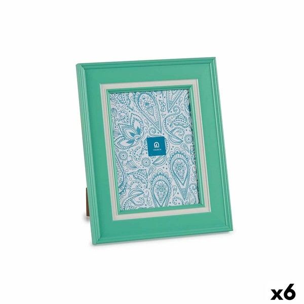 Nuotraukų rėmelis Gift Decor Žalia Stiklas Plastmasinis (6 vnt.)