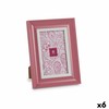 Photo frame Gift Decor Pink Crystal Plastic (6 Units)