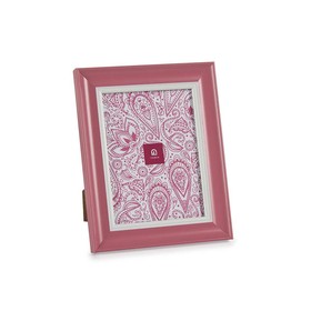Photo frame Gift Decor Pink Crystal Plastic (6 Units)
