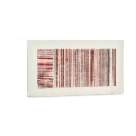 Canvas Gift Decor White Pink Stripes With relief 110 x 60 x 2,5 cm (2 Units)