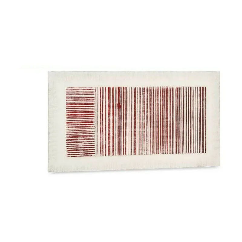 Canvas Gift Decor Balts Rozā Strīpas Ar reljefu 110 x 60 x 2,5 cm (2 gb.)