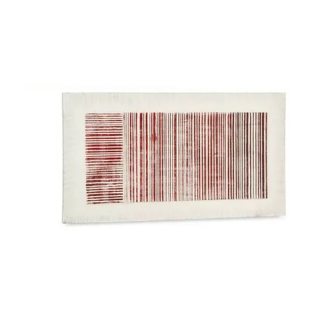 Canvas Gift Decor White Pink Stripes With relief 110 x 60 x 2,5 cm (2 Units)