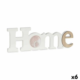 Photo frame Gift Decor Home White Brown MDF Wood (6 Units)