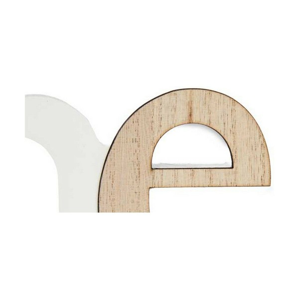 Photo frame Gift Decor Home White Brown MDF Wood (6 Units)