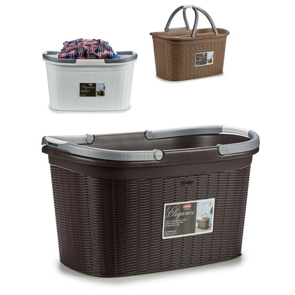 Pyykkikori Stefanplast Elegance Muovinen 35 L 57,5 x 29 x 36,5 cm (15 osaa)