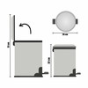 Pedal bin Berilo Silver Stainless steel Plastic 7 L (4 Units)