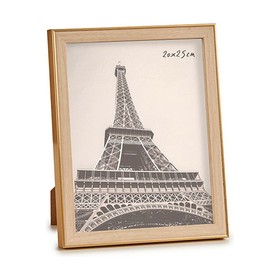 Photo frame Gift Decor Brown Golden Glass polypropylene (6 Units)