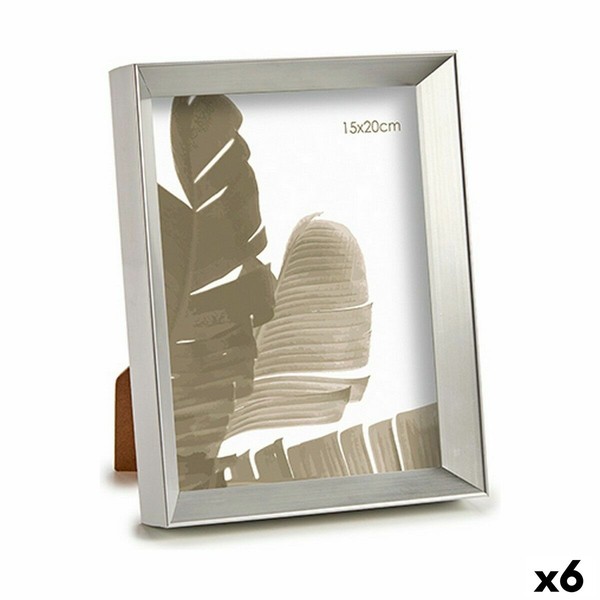 Photo frame Gift Decor Silver Glass Plastic (6 Units)