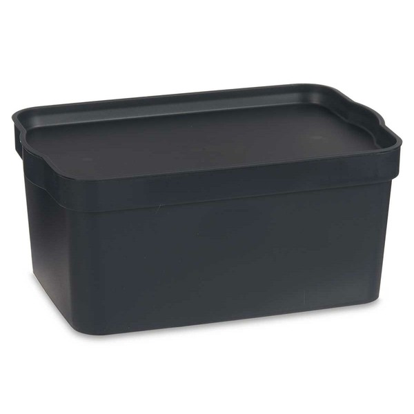 Sandėliavimo dėžutė su dangteliu Kipit Antracito Plastmasinis 7,5 L (12 vnt.)