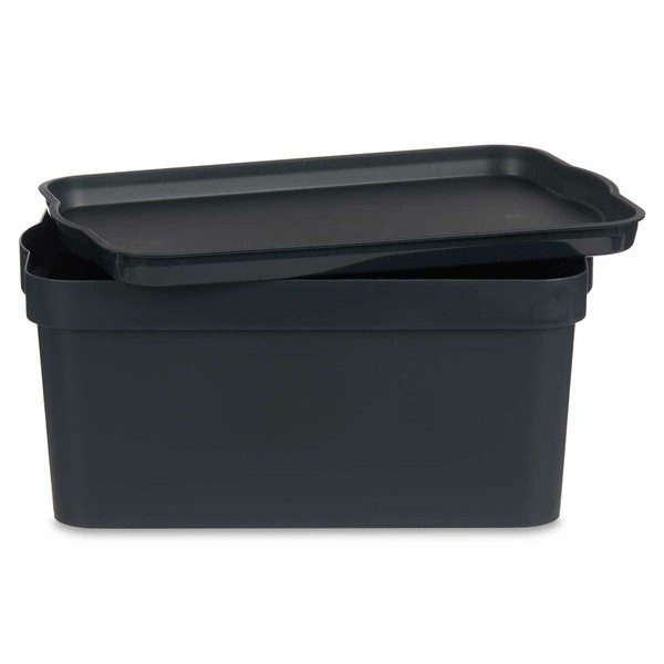Uzglabāšanas Kaste ar Vāku Kipit Antracīts Plastmasa 7,5 L (12 gb.)