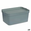 Storage Box with Lid Kipit Grey Plastic 7,5 L (12 Units)
