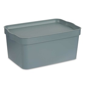 Storage Box with Lid Kipit Grey Plastic 7,5 L (12 Units)