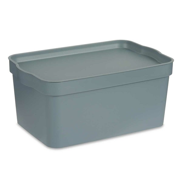 Storage Box with Lid Kipit Grey Plastic 7,5 L (12 Units)