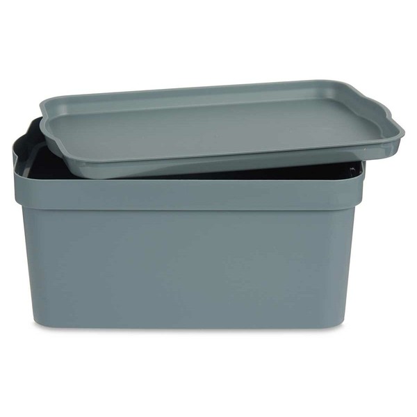 Uzglabāšanas Kaste ar Vāku Kipit Pelēks Plastmasa 7,5 L (12 gb.)