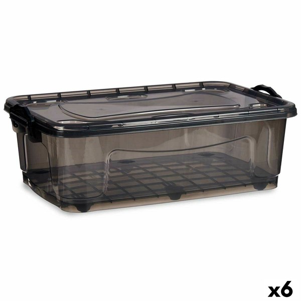 Sandėliavimo dėžė su ratukais Kipit Antracito Plastmasinis 30 L 40 x 20,5 x 63 cm (6 vnt.)