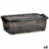 Storage Box with Wheels Kipit Anthracite Plastic 30 L 40 x 20,5 x 63 cm (6 Units)