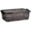 Storage Box with Wheels Kipit Anthracite Plastic 30 L 40 x 20,5 x 63 cm (6 Units)
