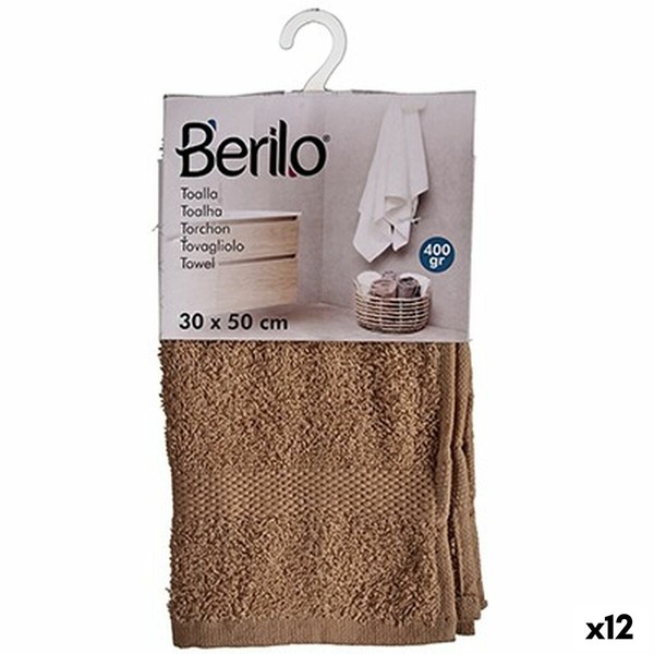 Kylpypyyhe Berilo Kameli 80 % puuvillaa 20 % Polyesteri 30 x 50 cm 25 x 1,5 x 15 cm (12 osaa)