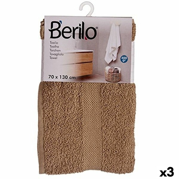 Kylpypyyhe Berilo Kameli 80 % puuvillaa 20 % Polyesteri 70 x 130 cm 35 x 4 x 20 cm (3 osaa)