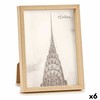 Photo frame Gift Decor Brown Natural Plastic (6 Units)