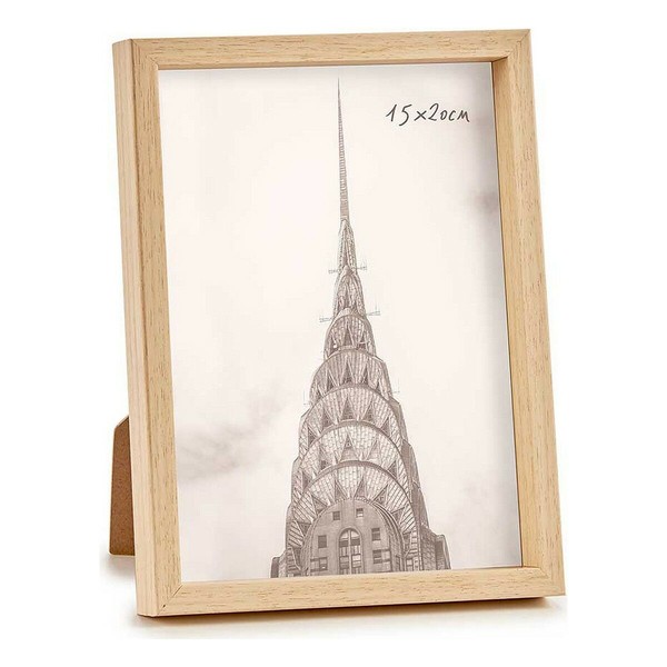 Photo frame Gift Decor Brown Natural Plastic (6 Units)