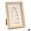 Photo frame Gift Decor Brown Natural Plastic (6 Units)