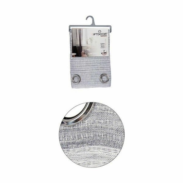 Curtain Gift Decor Light grey 140 x 0,1 x 260 cm 34 x 3,5 x 26 cm (6 Units)