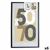 Kuvakehys Gift Decor Musta polystyreeni Muovinen Puu MDF 60 x 90 cm (6 osaa)