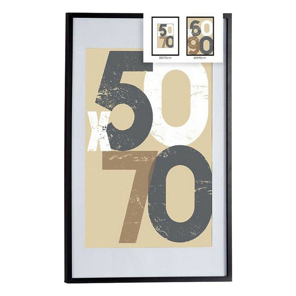 Photo frame Gift Decor Black polystyrene Plastic MDF Wood 60 x 90 cm (6 Units)