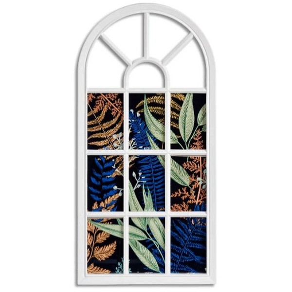 Wall photo frame Gift Decor White Glass Plastic Window (6 Units)