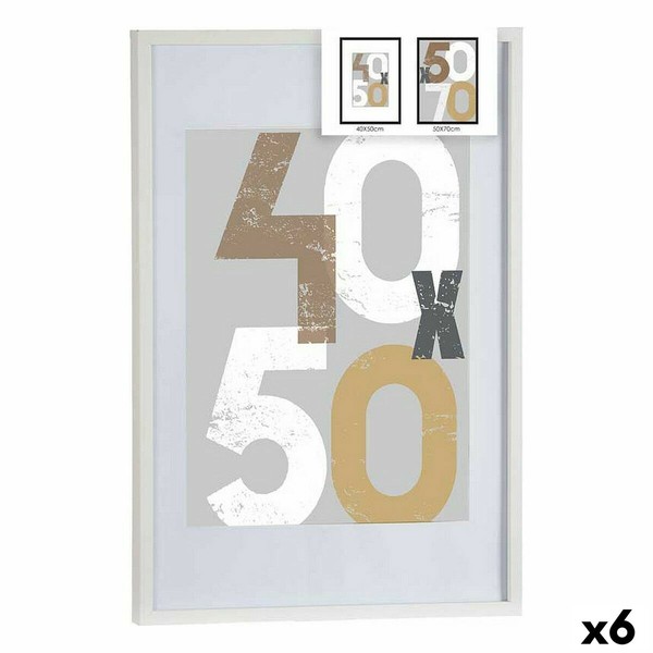 Фото рамка Gift Decor Белый полистирол Пластик Деревянный MDF 50 x 70 cm (6 штук)