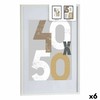 Photo frame Gift Decor White polystyrene Plastic MDF Wood 50 x 70 cm (6 Units)