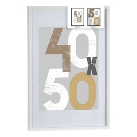 Photo frame Gift Decor White polystyrene Plastic MDF Wood 50 x 70 cm (6 Units)